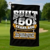 Funny 50th Birthday Gift BDay Gift Saying Age 50 Year Joke Golf Towel thumb 1