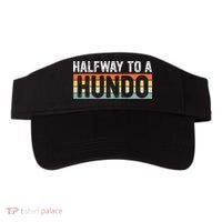 Funny 50th Birthday Gag Halfway To 100 Halfway To A Hundo Visor thumb 0