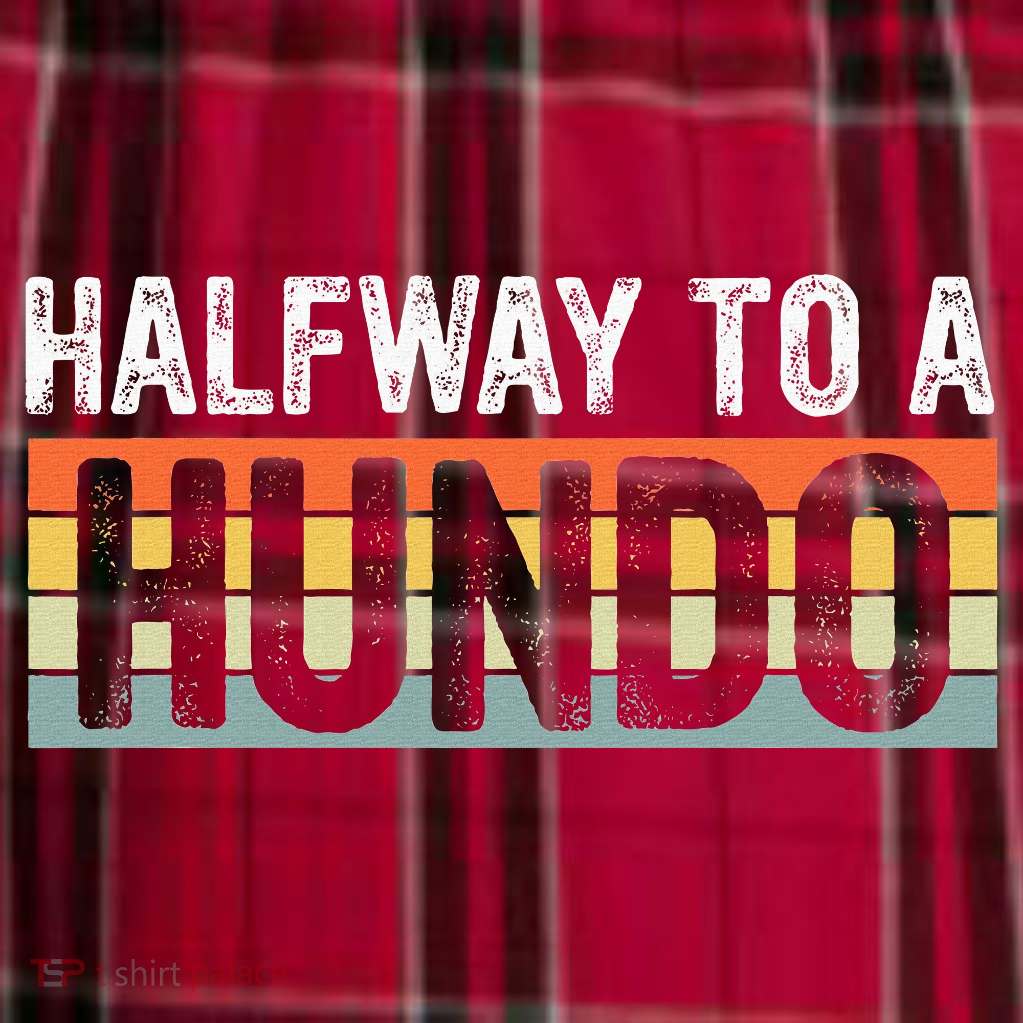 Funny 50th Birthday Gag Halfway To 100 Halfway To A Hundo Men's Flannel Plaid Pajama Pants