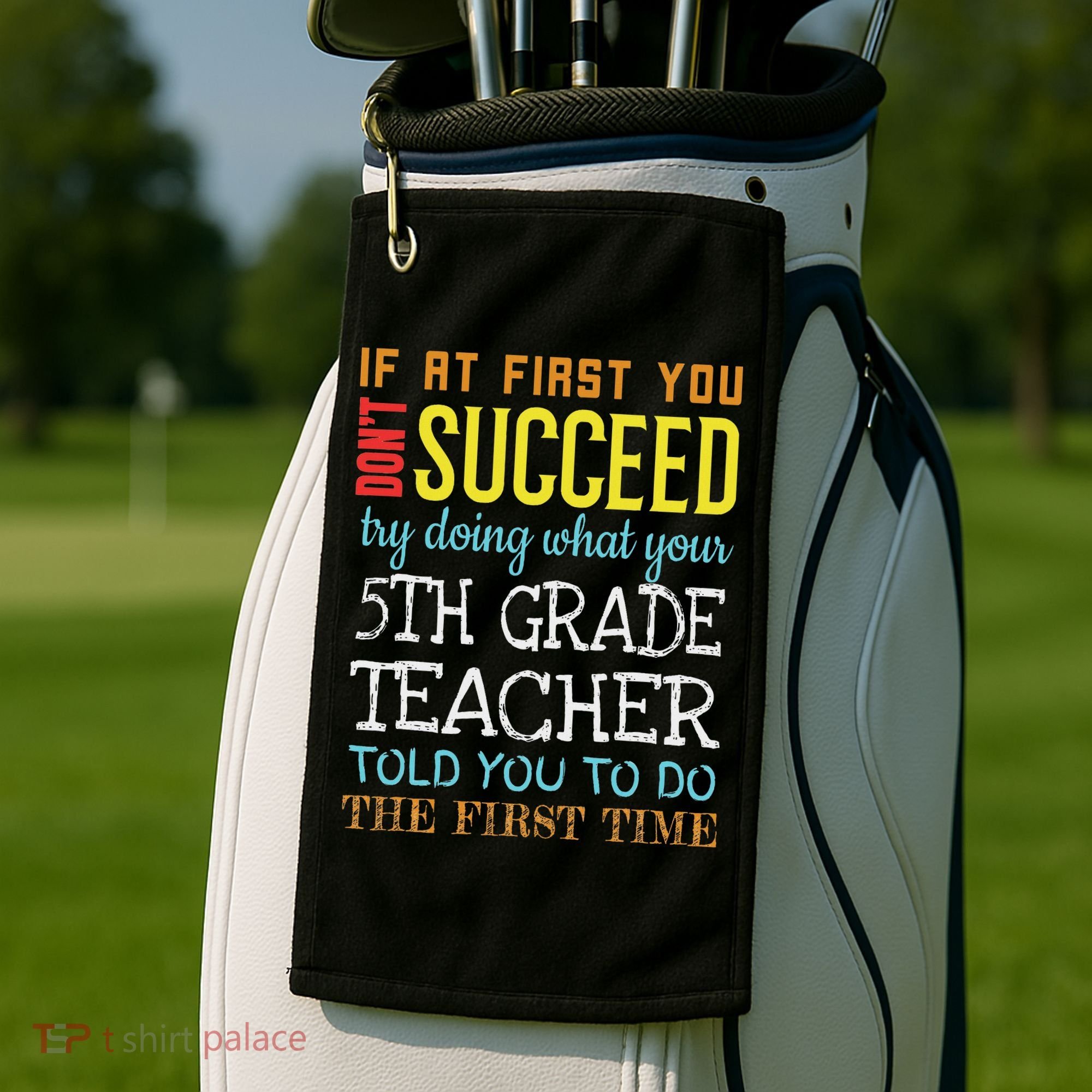 Funny 5th Grade Teacher Appreciation Gifts Golf Towel