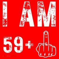 Funny 59 + One Middle Finger 60th Birthday Gifts For Wo Santa Hat thumb 1