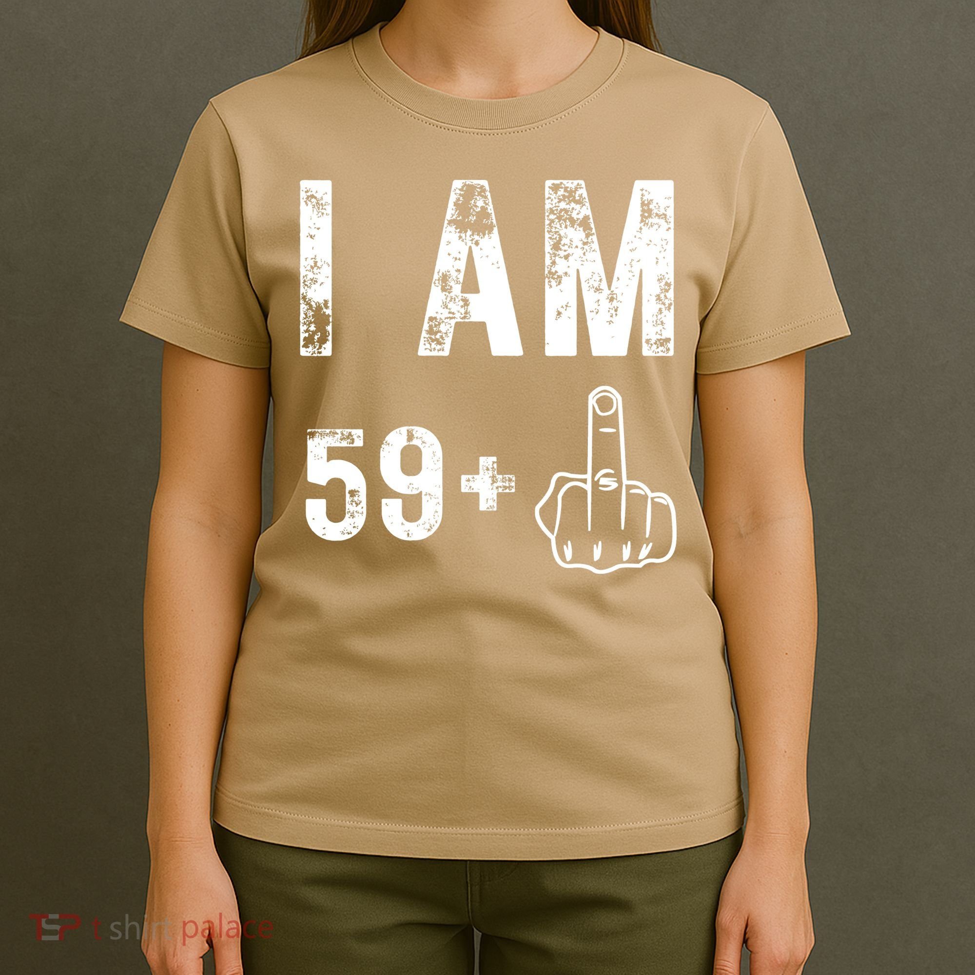 Funny 59 + One Middle Finger 60th Birthday Gifts For Wo T-Shirt