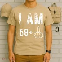Funny 59 + One Middle Finger 60th Birthday Gifts For Wo T-Shirt thumb 6