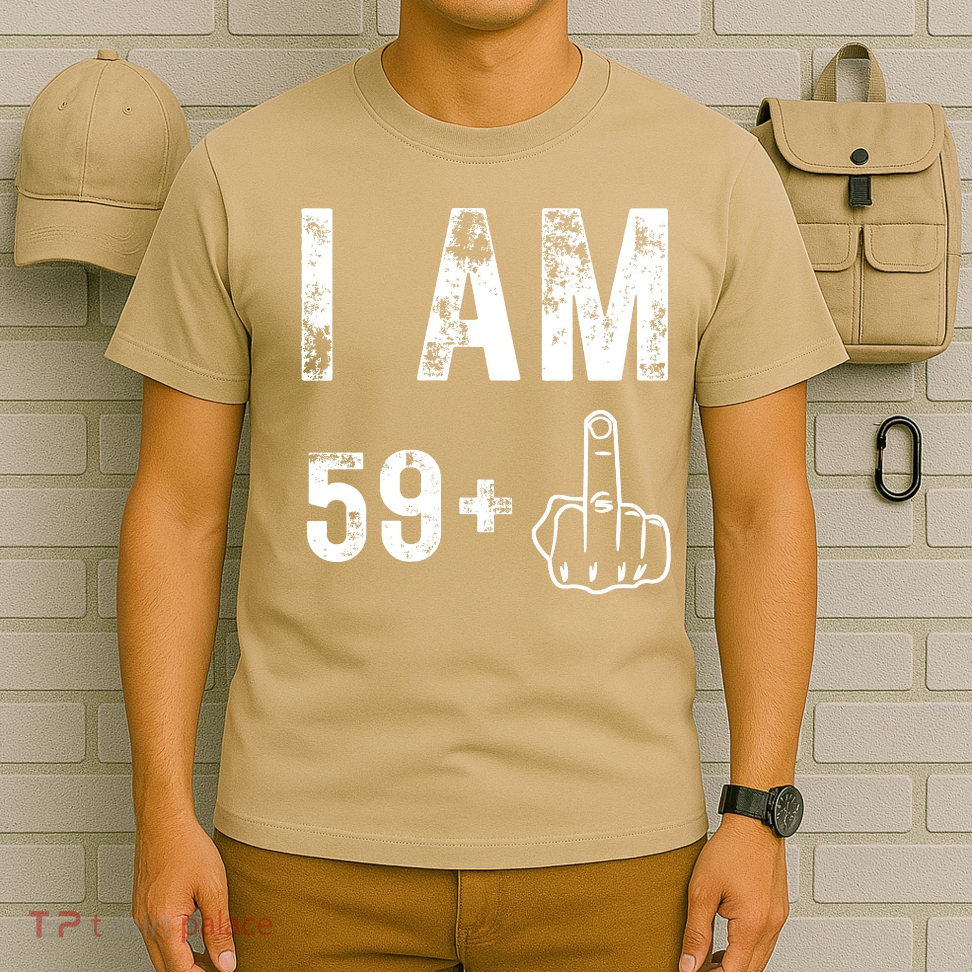 Funny 59 + One Middle Finger 60th Birthday Gifts For Wo T-Shirt