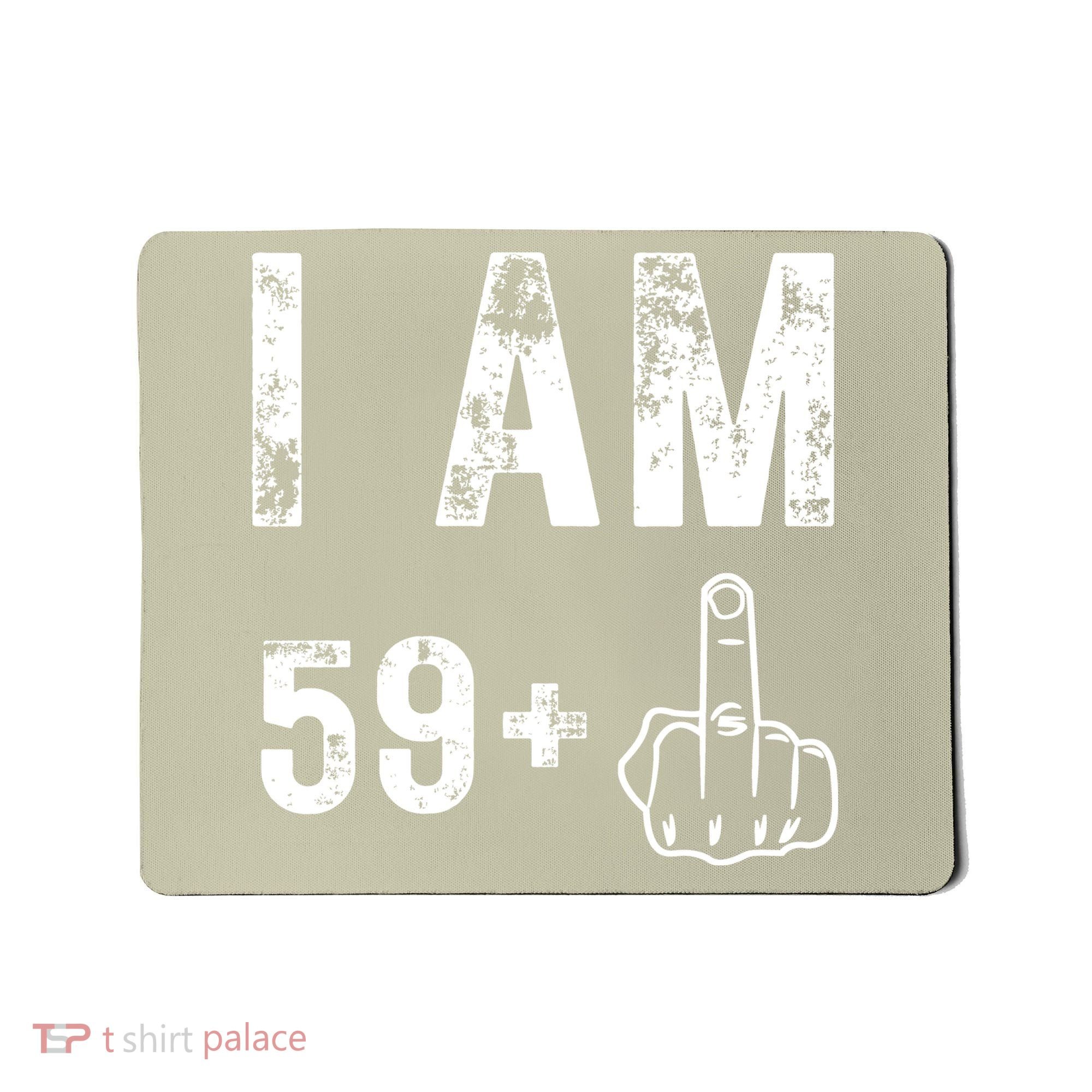 Funny 59 + One Middle Finger 60th Birthday Gifts For Wo Mousepad