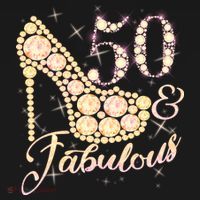 Fabulous & 50 Sparkly Heel 50th Birthday Apron thumb 3