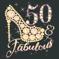 Fabulous & 50 Sparkly Heel 50th Birthday Coaster thumb 2