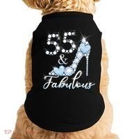 Fabolous 55th Years Old 55 Birthday Diamond Crown Shoes Doggie Tank thumb 0