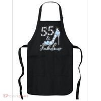 Fabolous 55th Years Old 55 Birthday Diamond Crown Shoes Apron thumb 0