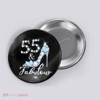 Fabolous 55th Years Old 55 Birthday Diamond Crown Shoes Button thumb 0