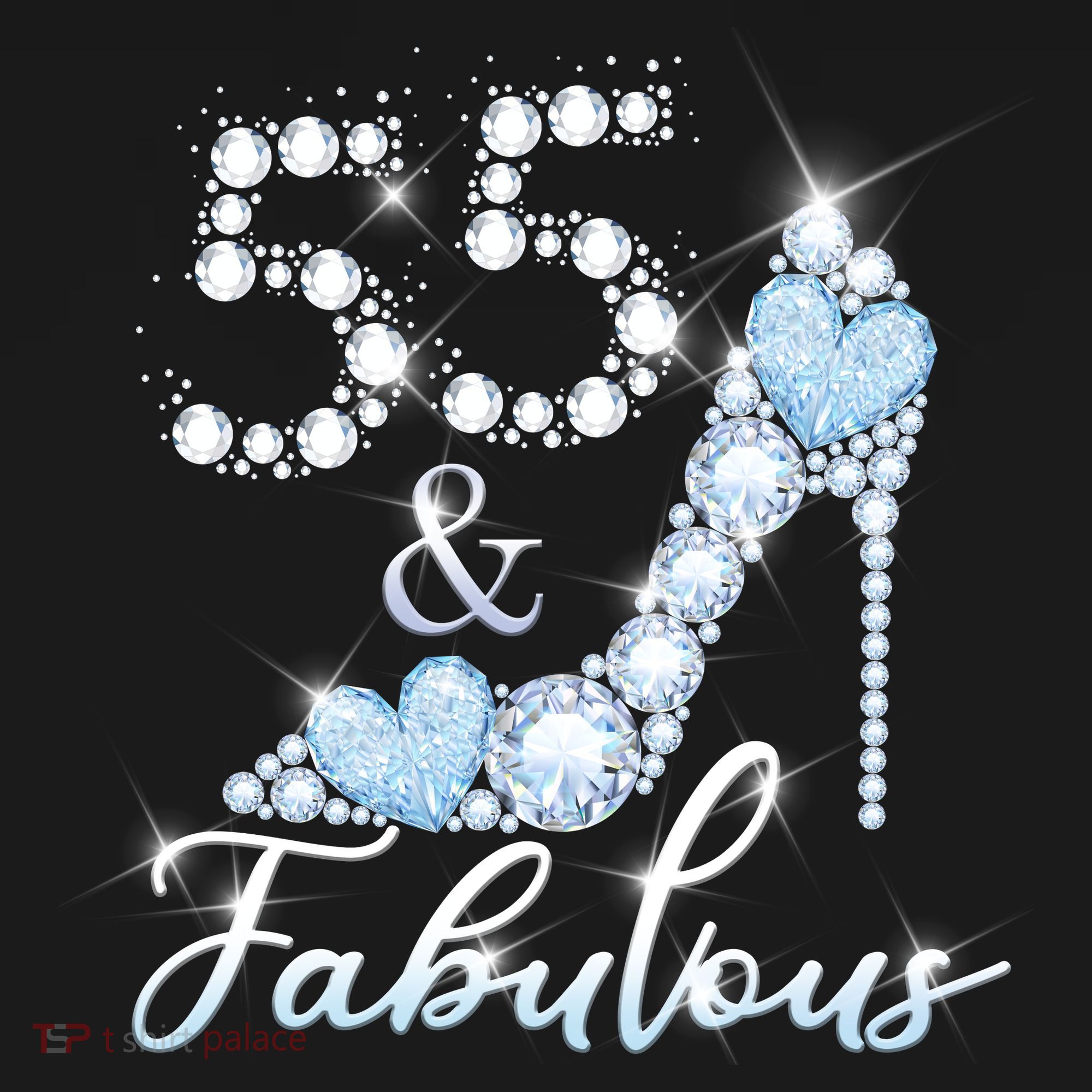Fabolous 55th Years Old 55 Birthday Diamond Crown Shoes Mousepad