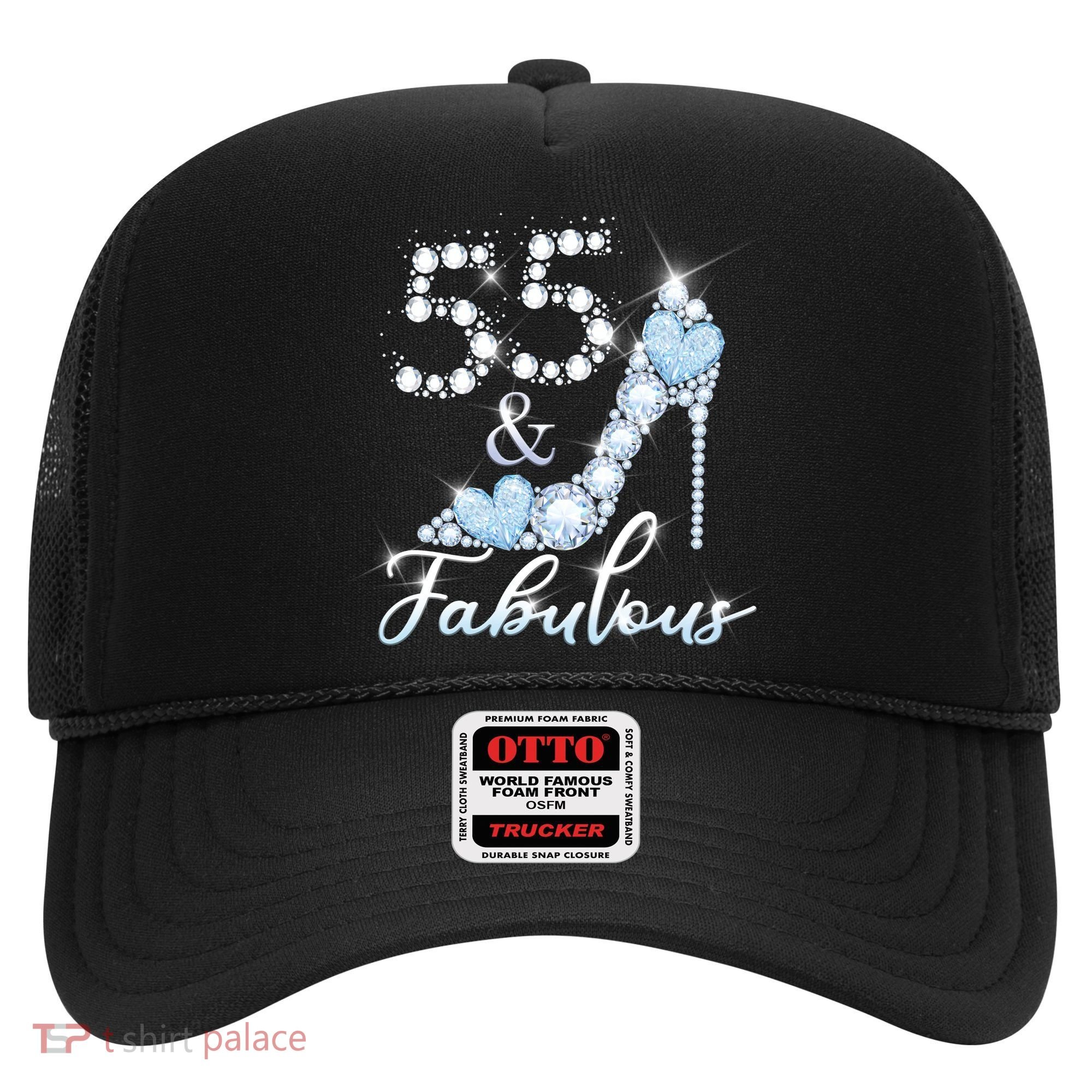 Fabolous 55th Years Old 55 Birthday Diamond Crown Shoes Hat