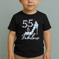 Fabolous 55th Years Old 55 Birthday Diamond Crown Shoes Toddler T-Shirt thumb 2