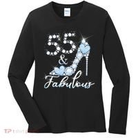 Fabolous 55th Years Old 55 Birthday Diamond Crown Shoes Women's Long Sleeve Shirt thumb 0