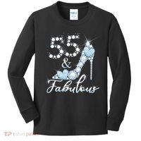 Fabolous 55th Years Old 55 Birthday Diamond Crown Shoes Kids Long Sleeve Shirt thumb 0