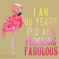 Funny 60th Birthday Pink Watercolor Flamingo 60 Year T-Shirt thumb 7