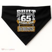 Funny 65th Birthday Shirt B-Day Gift Saying Age 65 Year Joke USA-Made Doggie Bandana thumb 0