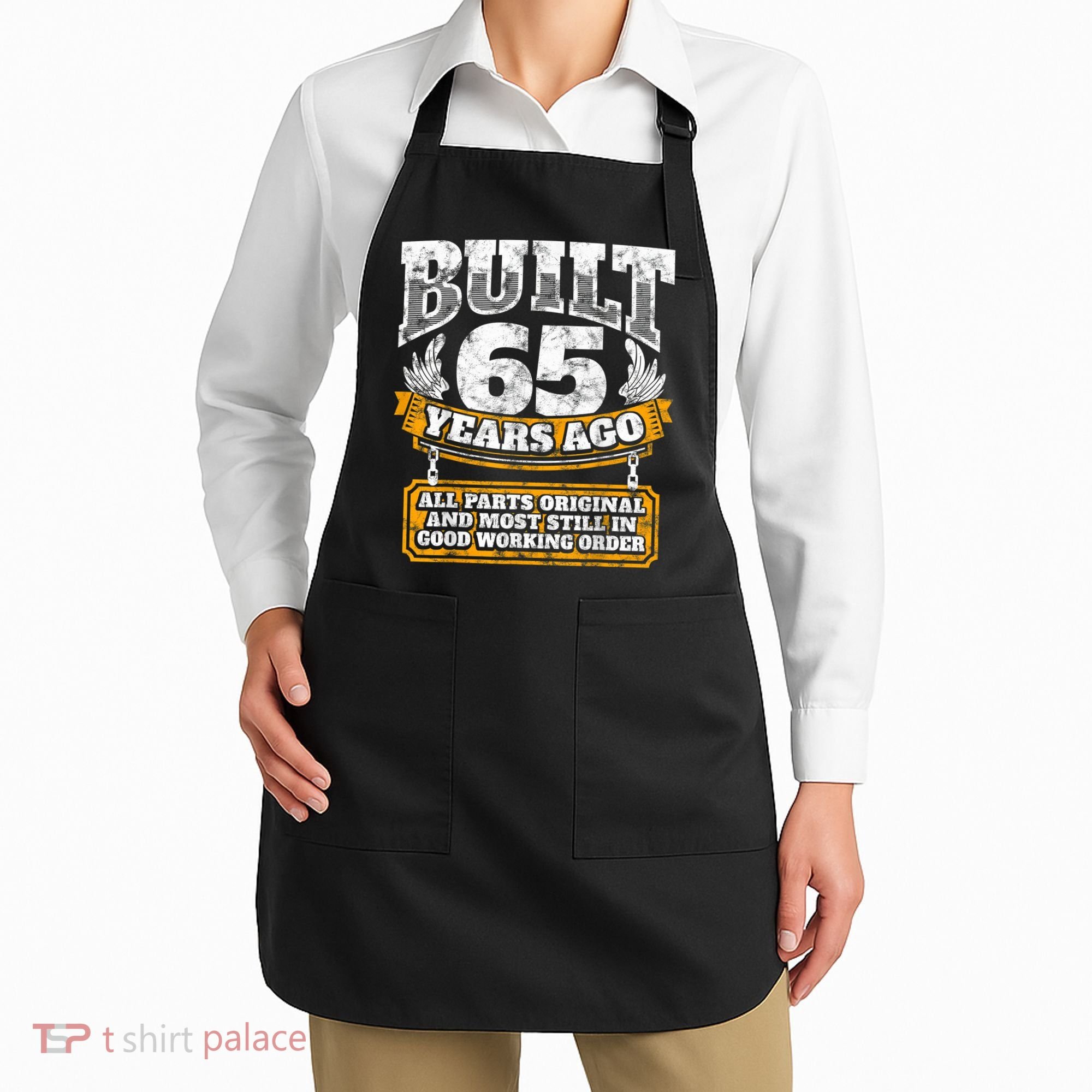 Funny 65th Birthday Shirt B-Day Gift Saying Age 65 Year Joke Apron