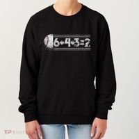 Funny 6+4+3=2 Baseball Women's Sweatshirt thumb 0
