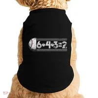 Funny 6+4+3=2 Baseball Doggie Tank thumb 0