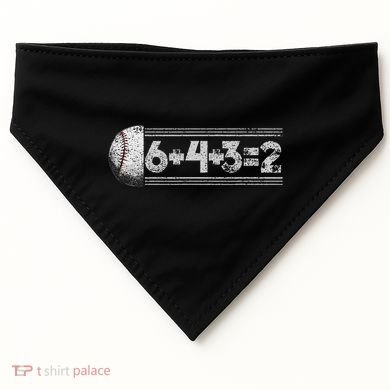 Funny 6+4+3=2 Baseball USA-Made Doggie Bandana