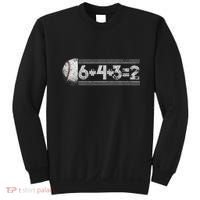 Funny 6+4+3=2 Baseball Sweatshirt thumb 0