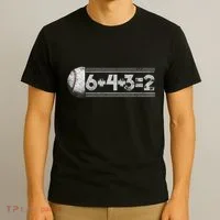 Funny 6+4+3=2 Baseball T-Shirt thumb 3