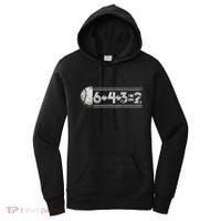 Funny 6+4+3=2 Baseball Women's Hoodie thumb 0