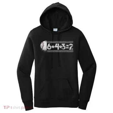 Funny 6+4+3=2 Baseball Women's Hoodie