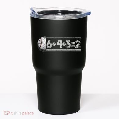 Funny 6+4+3=2 Baseball Tumbler