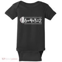 Funny 6+4+3=2 Baseball Baby Bodysuit thumb 0