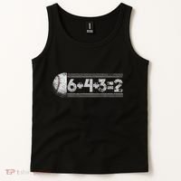 Funny 6+4+3=2 Baseball Tank Top thumb 2