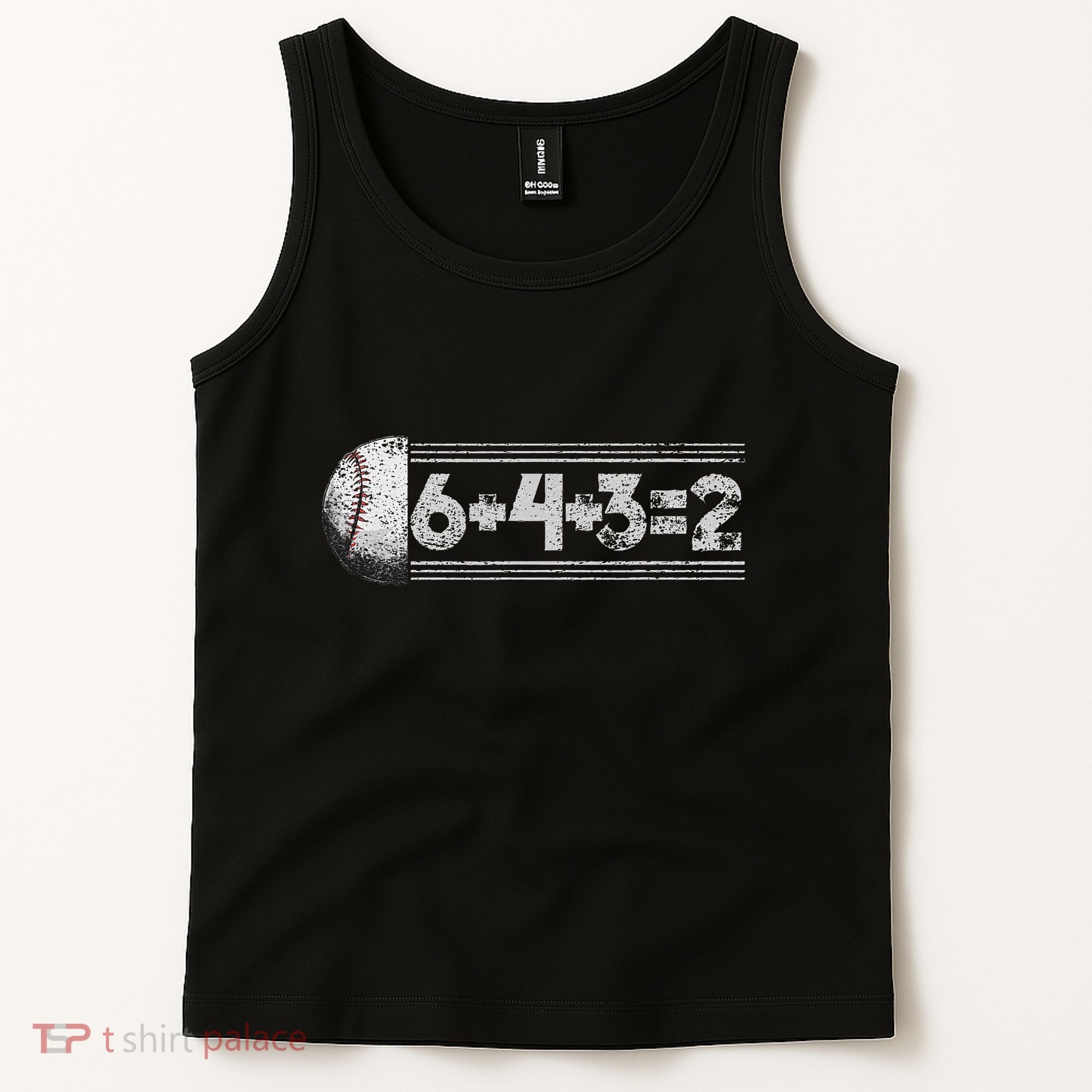 Funny 6+4+3=2 Baseball Tank Top