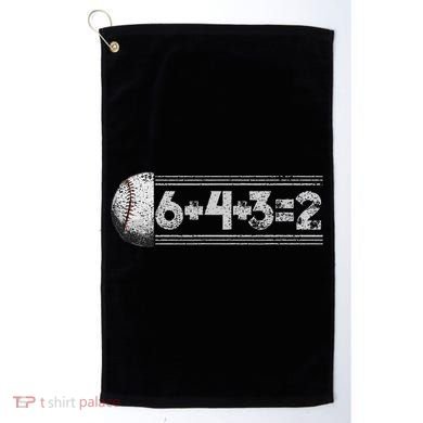 Funny 6+4+3=2 Baseball Golf Towel