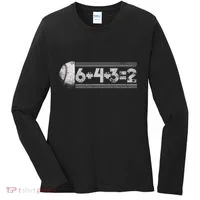 Funny 6+4+3=2 Baseball Women's Long Sleeve Shirt thumb 0