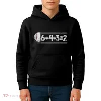 Funny 6+4+3=2 Baseball Kids Hoodie thumb 4