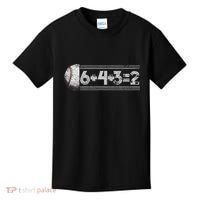 Funny 6+4+3=2 Baseball Kids T-Shirt thumb 0