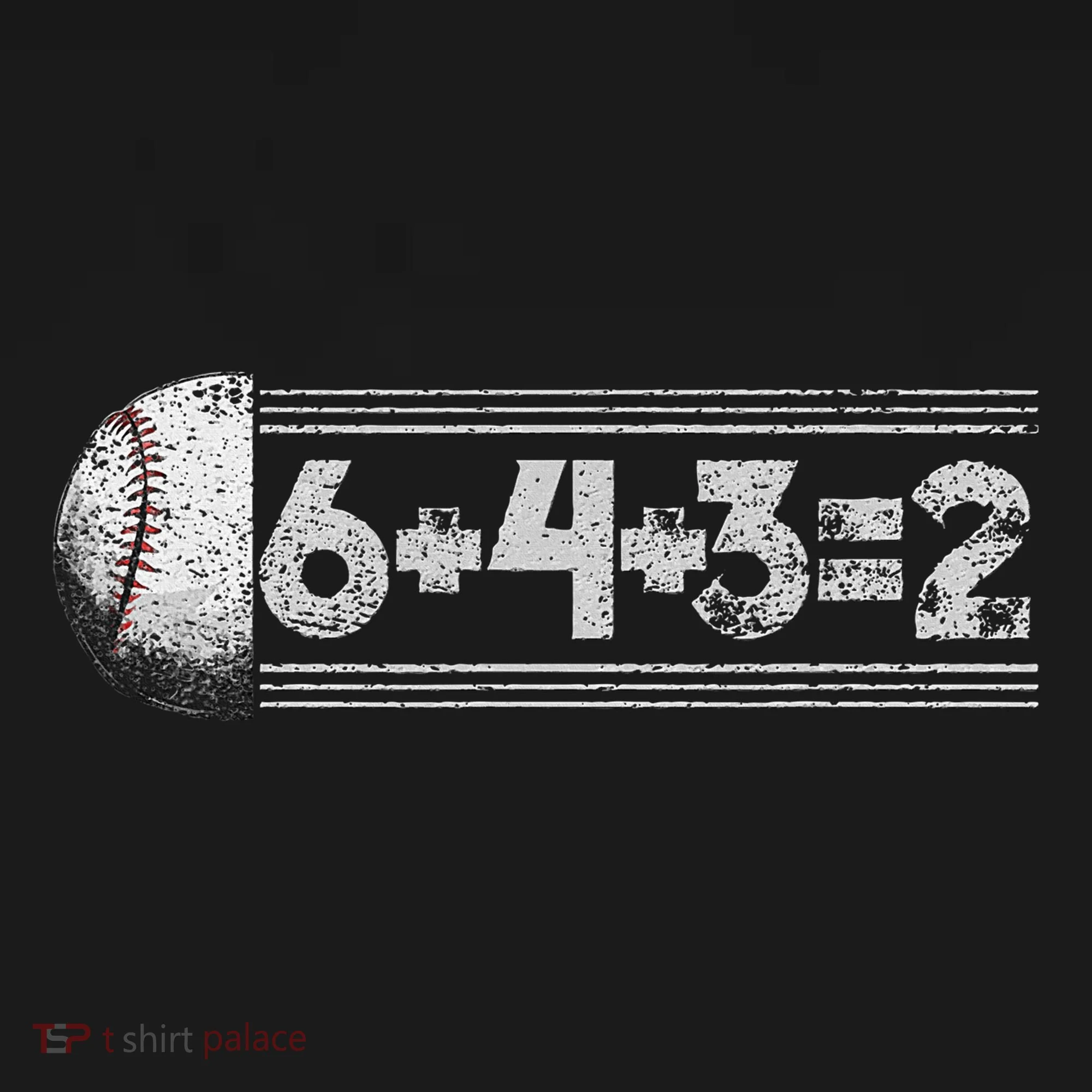 Funny 6+4+3=2 Baseball Kids T-Shirt