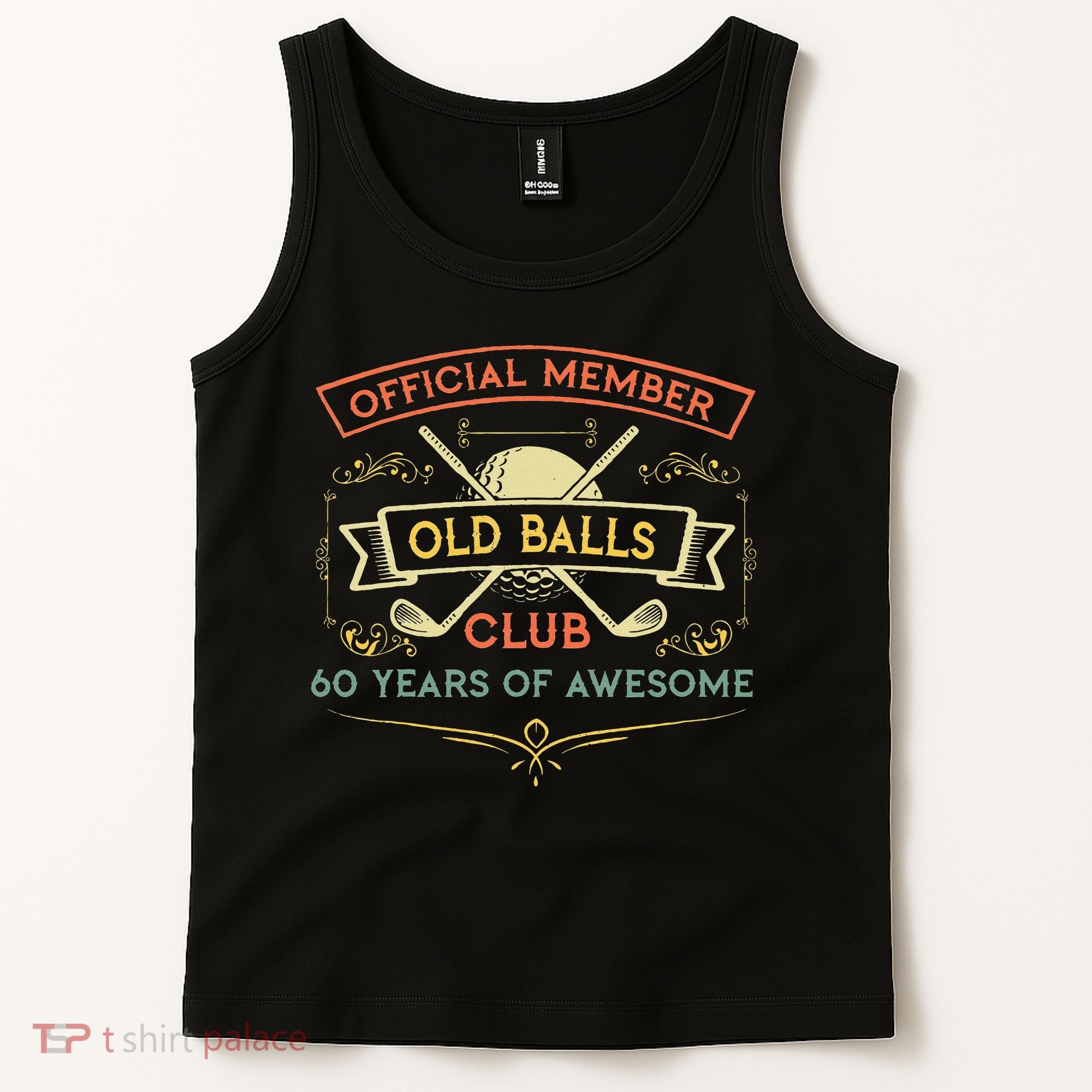 Funny 60th Birthday Old Balls Club 60 Year Old Golfer Tank Top
