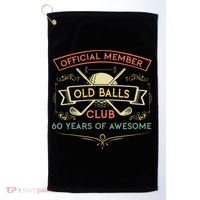 Funny 60th Birthday Old Balls Club 60 Year Old Golfer Golf Towel thumb 0
