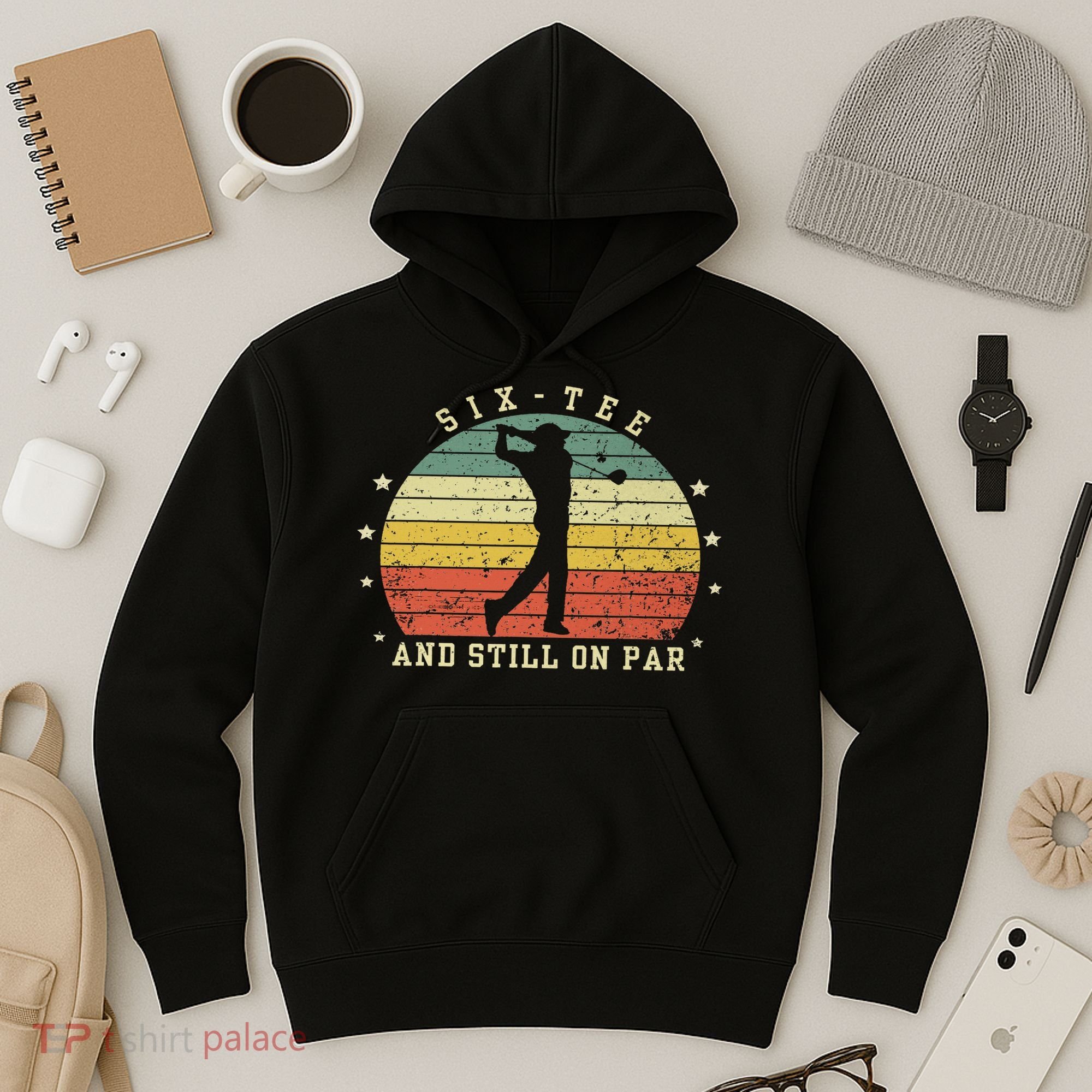 Funny 60th Birthday Golf Lover Six And Still On Par Hoodie