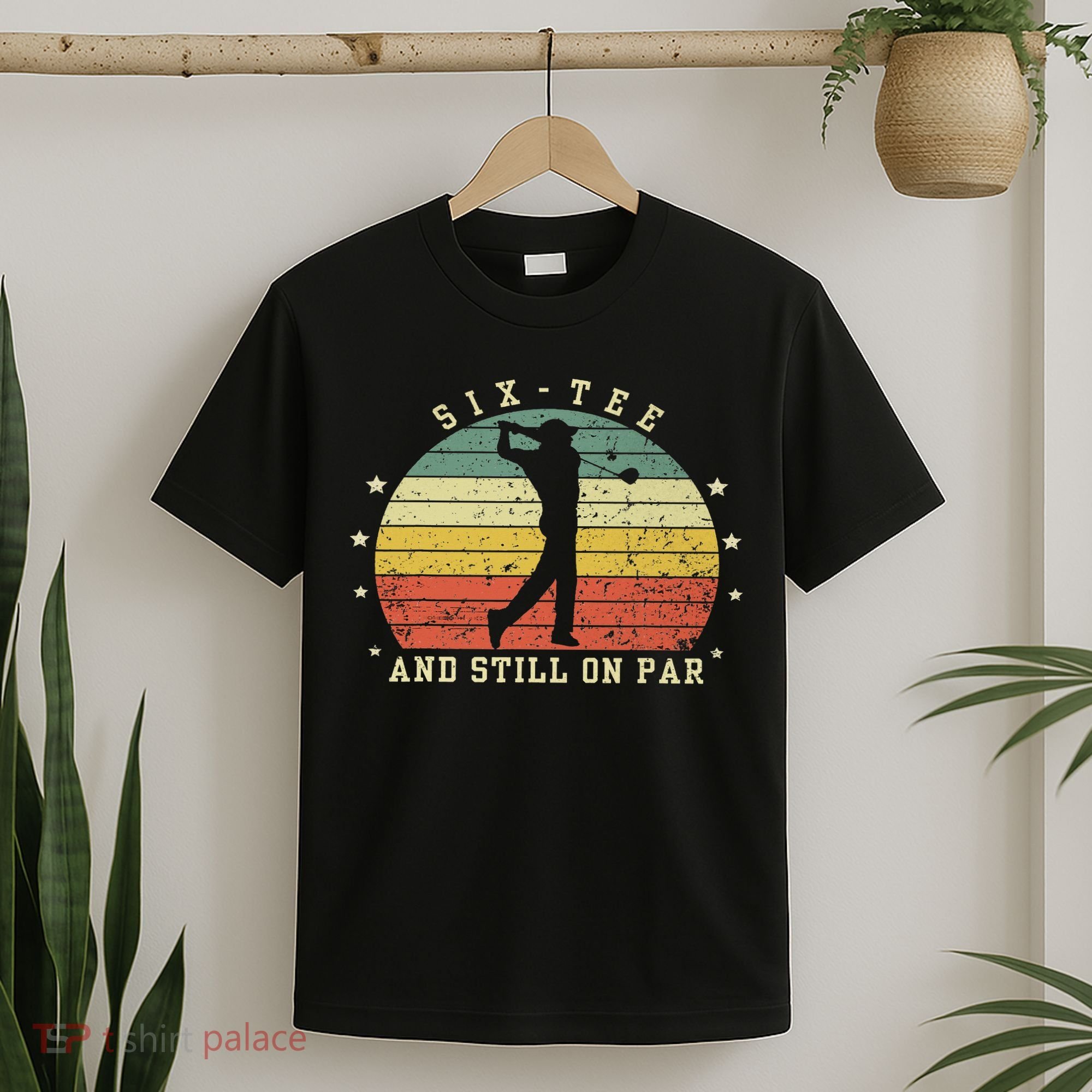Funny 60th Birthday Golf Lover Six And Still On Par T-Shirt