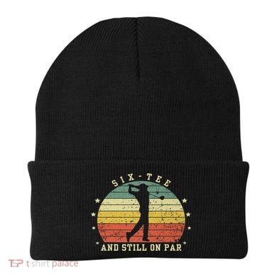 Funny 60th Birthday Golf Lover Six And Still On Par Beanie