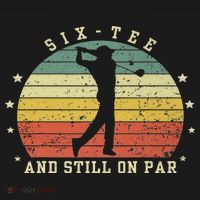 Funny 60th Birthday Golf Lover Six And Still On Par Mousepad thumb 1