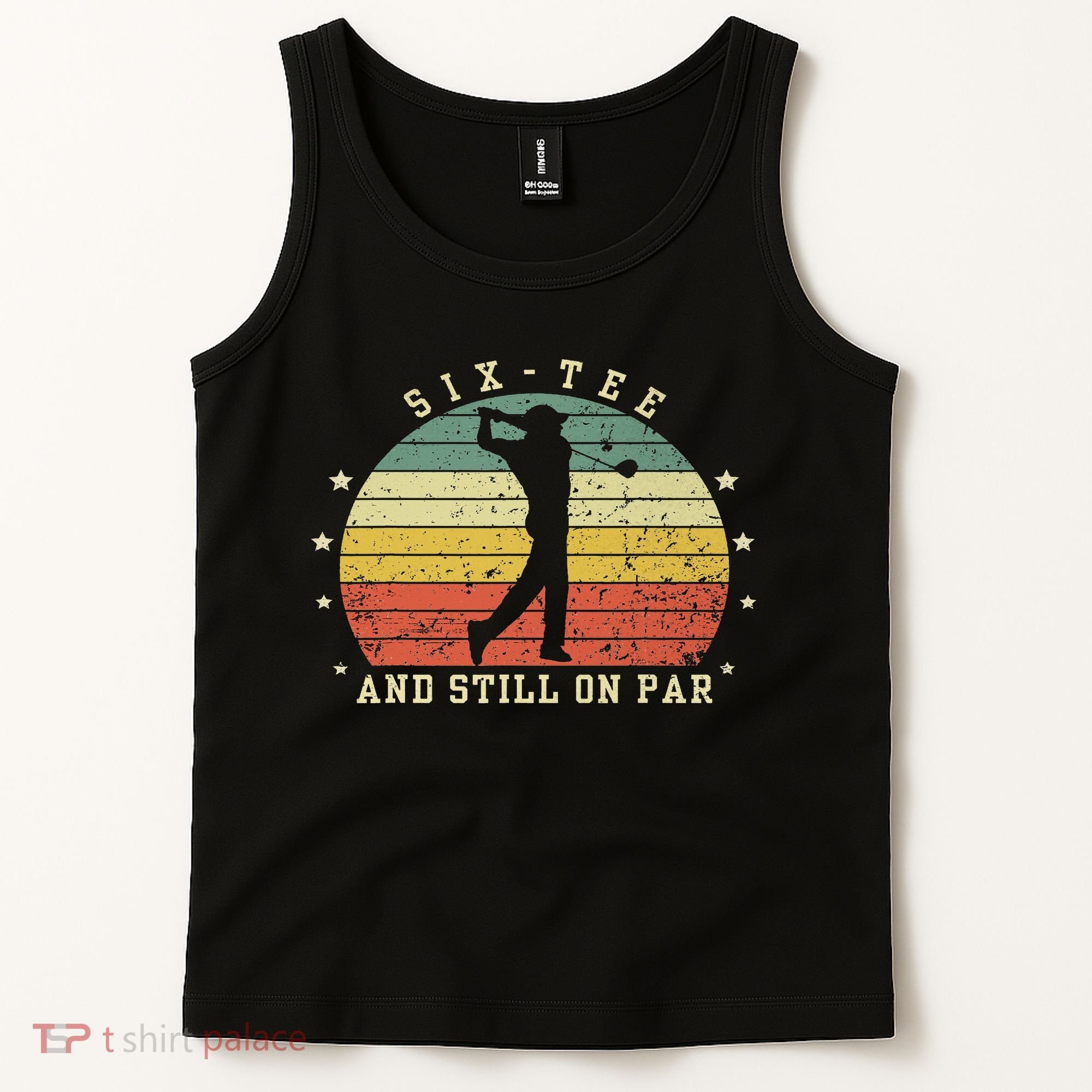Funny 60th Birthday Golf Lover Six And Still On Par Tank Top