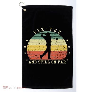 Funny 60th Birthday Golf Lover Six And Still On Par Golf Towel