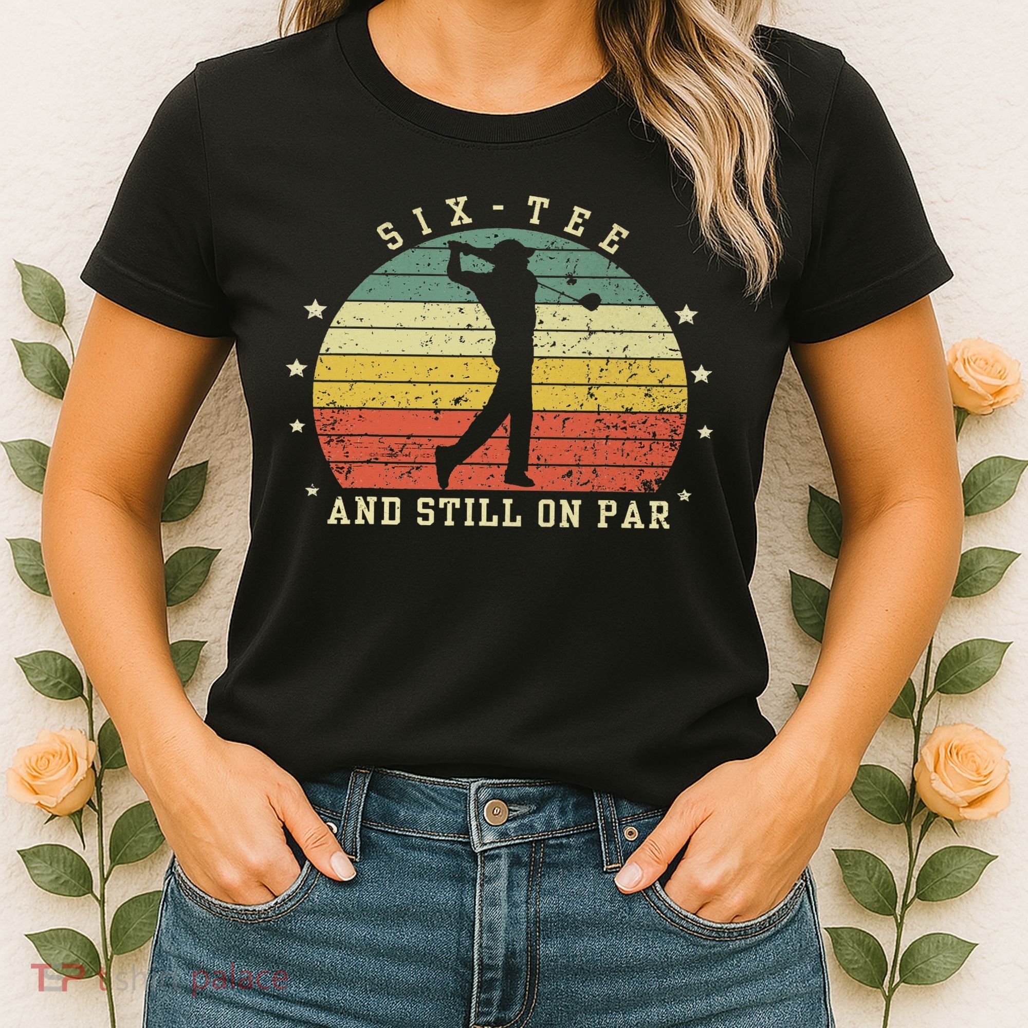 Funny 60th Birthday Golf Lover Six And Still On Par Women's T-Shirt