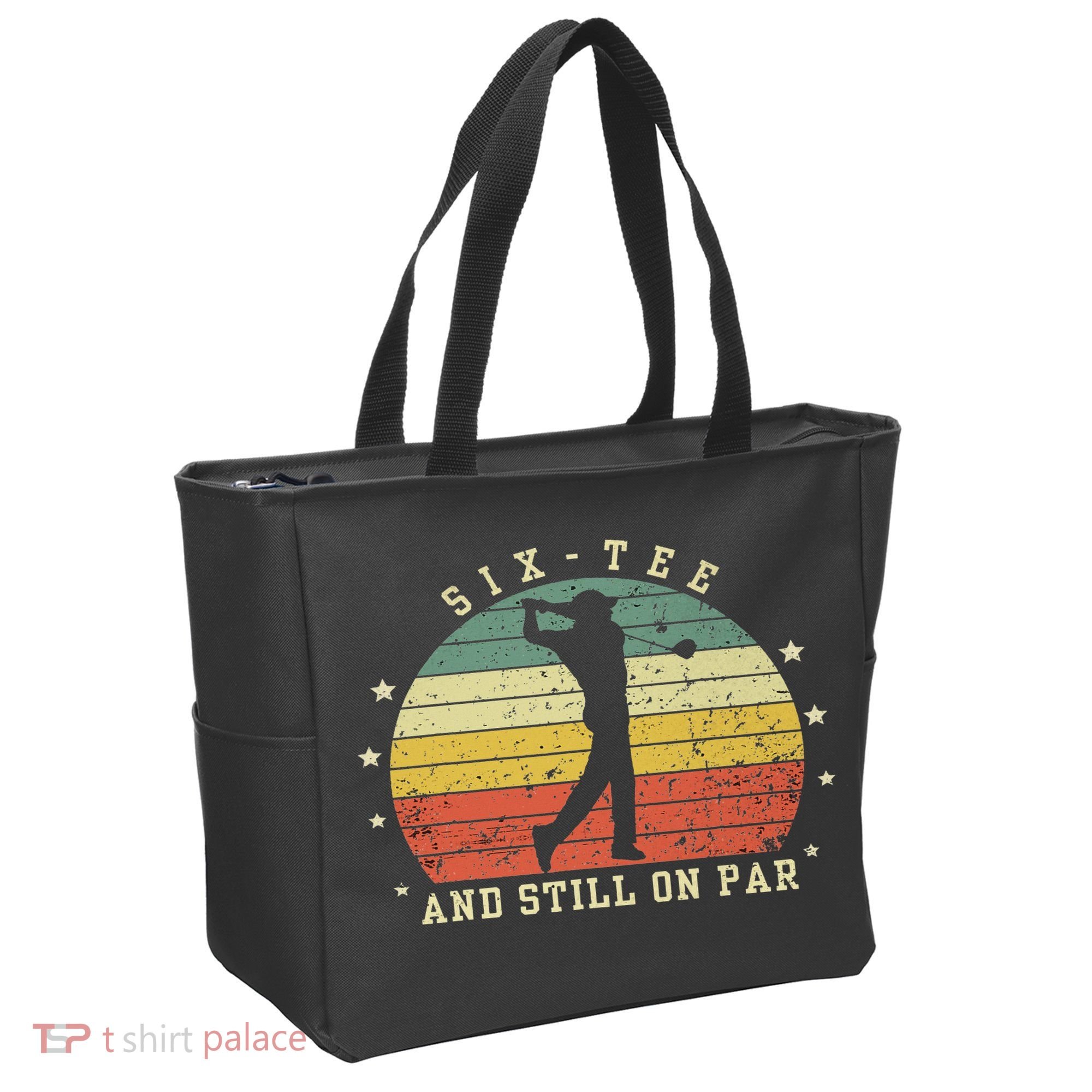 Funny 60th Birthday Golf Lover Six And Still On Par Tote Bag