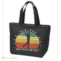 Funny 60th Birthday Golf Lover Six And Still On Par Tote Bag thumb 3