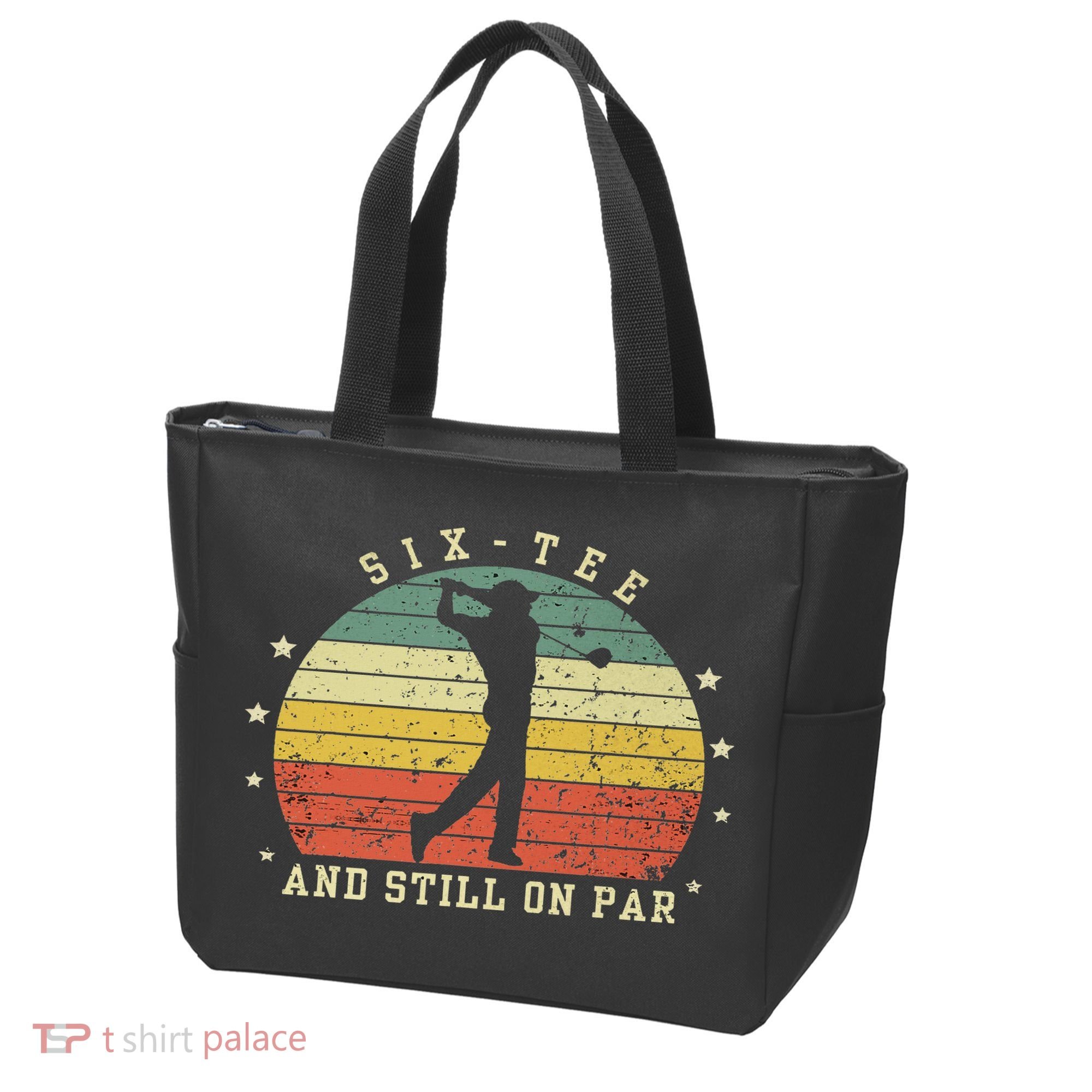 Funny 60th Birthday Golf Lover Six And Still On Par Tote Bag